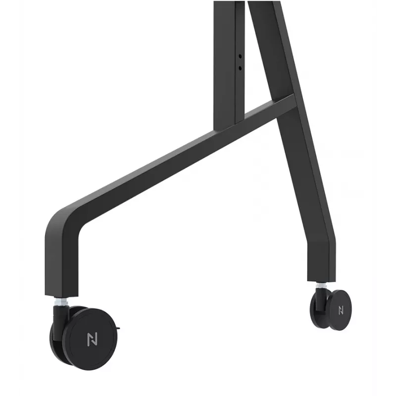 Neomounts MOVE Go XL FL50-575BL1 TV-Rollwagen 65-110 Zoll, max. 125 kg, höhenverstellbar 129-139 cm, VESA 100x100-1100x600, abschließbar, TÜV-zertifiziert, Schwarz