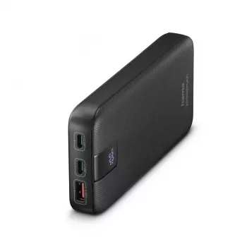 Hama PD 20 Power Pack 20000 mAh, Ausgänge: 2x USB-C, USB-A, Schnellladung, Anthrazit