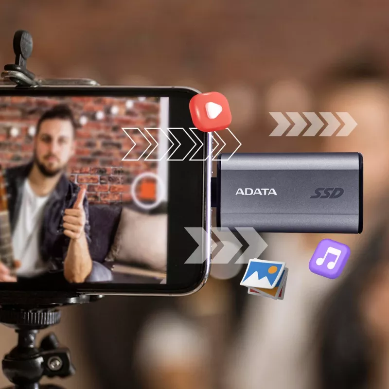 ADATA SC750 500 GB USB Type-C 3.2 Gen 2 (3.1 Gen 2) Grau