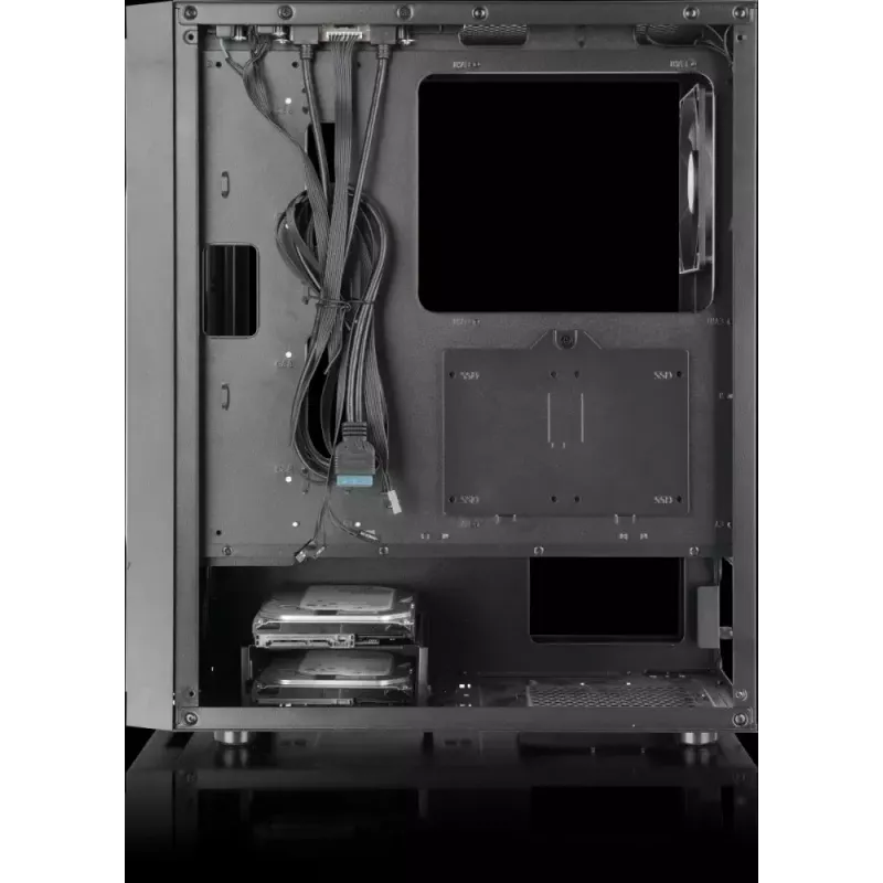 Thermaltake Versa XM1 Tempered Glass Midi-Tower-Gehäuse, Schwarz