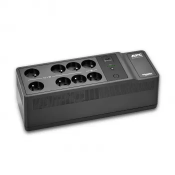 APC Back-UPS, 500VA/300W Boden-/Wandmontage, 230V, 8x französische/belgische Steckdosen, USB-Typ-A-Anschluss, benutzerwechselbare Batterie