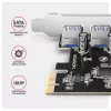 Axagon PCEU-430RS PCIe 2.0 x1 Controller-Karte, 4x externe USB-A 5 Gbit/s (USB 3.2 Gen 1), Renesas PD720201, UASP, SATA-15-Pin-Stromanschluss