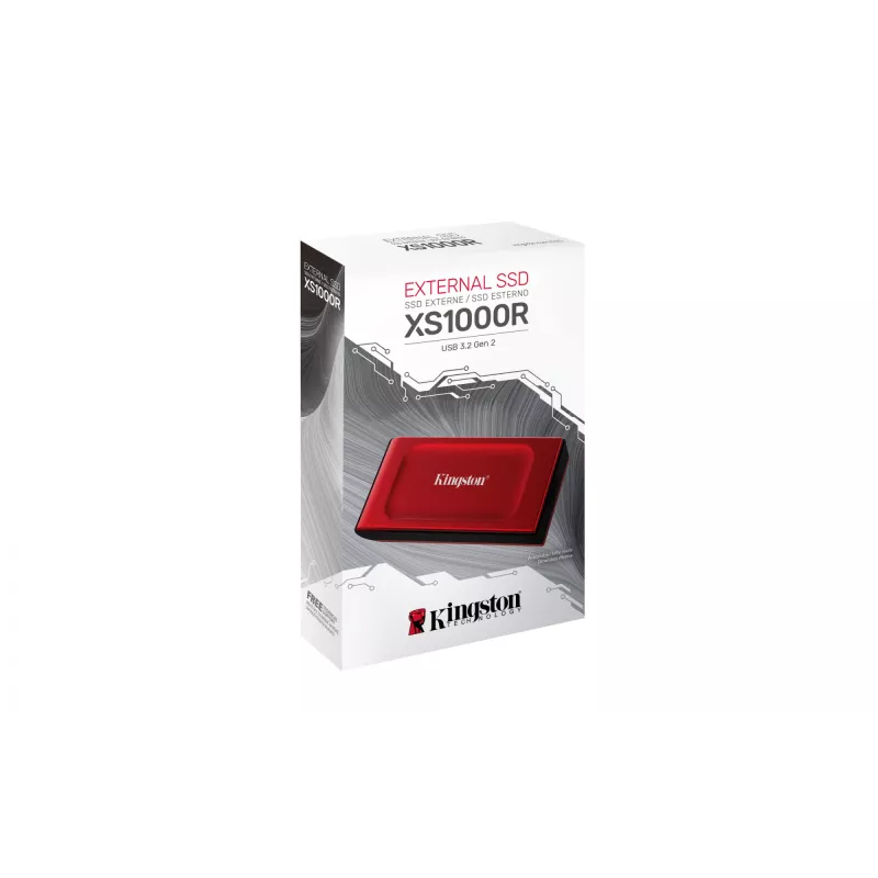 Kingston Technology 2TB XS1000 Rot Externe USB 3.2 Gen 2 Portable Solid-State-Drive