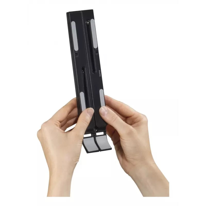 Hama Light Laptop-Ständer, faltbar, 12-stufig neigbar, bis 39,6 cm (15,6 Zoll), Schwarz