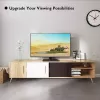 Techly ICA-LCD 323S TV-/Monitor-Tischständer, 23–43 Zoll (58,4–109,2 cm), 40 kg, schwenkbar, VESA 200x200, Fuß aus Hartglas, Schwarz