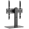 Techly ICA-LCD 323M TV-/Monitor-Tischständer, 32–55 Zoll (81,3–139,7 cm), 40 kg, schwenkbar, VESA 400x400, Fuß aus Hartglas, Schwarz
