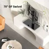 Techly ICA-LCD 323M TV-/Monitor-Tischständer, 32–55 Zoll (81,3–139,7 cm), 40 kg, schwenkbar, VESA 400x400, Fuß aus Hartglas, Schwarz