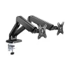 Techly ICA-LCD 462B Monitorarm für den Tisch, Gasdruckfeder, 17–32 Zoll (43,2–81,3 cm), 9 kg, VESA 75x75/100x100, Schwarz