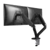 Techly ICA-LCD 462B Monitorarm für den Tisch, Gasdruckfeder, 17–32 Zoll (43,2–81,3 cm), 9 kg, VESA 75x75/100x100, Schwarz