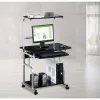 Techly Compact Multi-Function Computer Desk, Glossy Schwarz ICA-TB 7800BK
