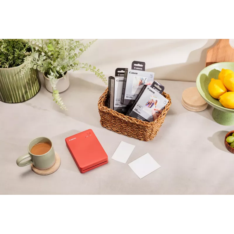 Canon SELPHY QX20 tragbarer Fotodrucker, Thermosublimation, 287 x 287 DPI, 72 x 85 mm, WLAN, USB-C, Terrakotta-Rot