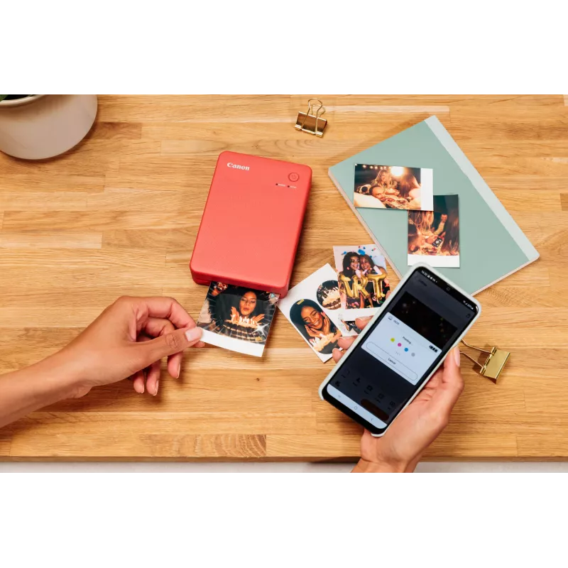 Canon SELPHY QX20 tragbarer Fotodrucker, Thermosublimation, 287 x 287 DPI, 72 x 85 mm, WLAN, USB-C, Terrakotta-Rot