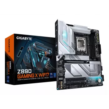 GIGABYTE Z890 GAMING X WIFI7 Mainboard - Unterstützt Intel Core Ultra (Serie 2) CPUs, 16+1+2-Phasen-VRM, bis zu 8800MHz DDR5 (OC), 1xPCIe 5.0 + 3xPCIe 4.0, Wi-Fi 7, 2,5GbE LAN, USB 4
