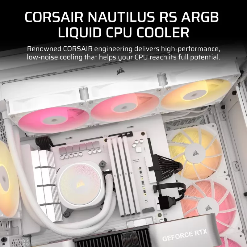 CORSAIR Nautilus 240 RS ARGB Flüssigkeits-CPU-Kühler All-in-One Weiß