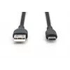 DIGITUS USB-C Silicone charging Kabel USB-A - USB-C USB 2.0 60W - 50cm Schwarz
