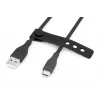DIGITUS USB-C Silicone charging Kabel USB-A - USB-C USB 2.0 60W - 50cm Schwarz
