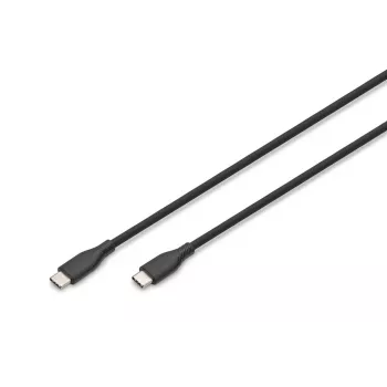 DIGITUS USB-C Silikon-Ladekabel USB-C - USB-C USB 2.0 60W - 2m schwarz