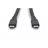 DIGITUSB USB Silikon-Verbindungskabel USB-C - USB-C USB 3.2 Gen1 5G 4K 100W - 2 m schwarz