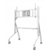 Neomounts MOVE Go XL FL50-575WH1 TV-Rollwagen, 65-110 Zoll, max. 125 kg, VESA 100x100-1100x600, höhenverstellbar 129-139 cm, abschließbar, Schnellinstallation, TÜV-zertifiziert, Weiß