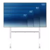 Neomounts MOVE Go XL FL50-575WH1 TV-Rollwagen, 65-110 Zoll, max. 125 kg, VESA 100x100-1100x600, höhenverstellbar 129-139 cm, abschließbar, Schnellinstallation, TÜV-zertifiziert, Weiß