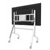 Neomounts MOVE Go XL FL50-575WH1 TV-Rollwagen, 65-110 Zoll, max. 125 kg, VESA 100x100-1100x600, höhenverstellbar 129-139 cm, abschließbar, Schnellinstallation, TÜV-zertifiziert, Weiß