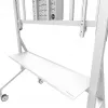 Neomounts MOVE Go XL FL50-575WH1 TV-Rollwagen, 65-110 Zoll, max. 125 kg, VESA 100x100-1100x600, höhenverstellbar 129-139 cm, abschließbar, Schnellinstallation, TÜV-zertifiziert, Weiß
