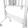 Neomounts MOVE Go XL FL50-575WH1 TV-Rollwagen, 65-110 Zoll, max. 125 kg, VESA 100x100-1100x600, höhenverstellbar 129-139 cm, abschließbar, Schnellinstallation, TÜV-zertifiziert, Weiß