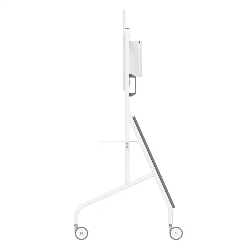Neomounts MOVE Go XL FL50-575WH1 TV-Rollwagen, 65-110 Zoll, max. 125 kg, VESA 100x100-1100x600, höhenverstellbar 129-139 cm, abschließbar, Schnellinstallation, TÜV-zertifiziert, Weiß