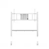 Neomounts MOVE Go XL FL50-575WH1 TV-Rollwagen, 65-110 Zoll, max. 125 kg, VESA 100x100-1100x600, höhenverstellbar 129-139 cm, abschließbar, Schnellinstallation, TÜV-zertifiziert, Weiß