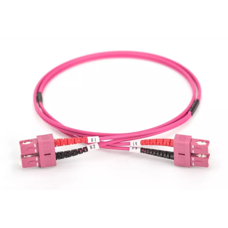 DIGITUS DK-2522-03/3 LWL-Patchkabel, SC auf SC Multimode OM3 50/125 µm, Duplex, 3 m