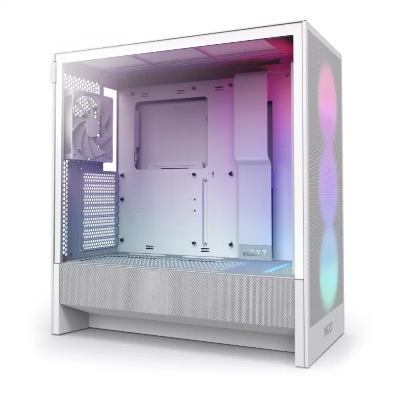 NZXT H5 Flow RGB 2024 Midi-Tower-Gehäuse, Weiß
