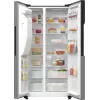 Gorenje Side-by-Side NRR9185ESXL BK065B, Standgerät, American Door, Grau, LED, Stahl, Glas