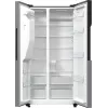 Gorenje Side-by-Side NRR9185ESXL BK065B, Standgerät, American Door, Grau, LED, Stahl, Glas