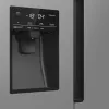 Gorenje Side-by-Side NRR9185ESXL BK065B, Standgerät, American Door, Grau, LED, Stahl, Glas