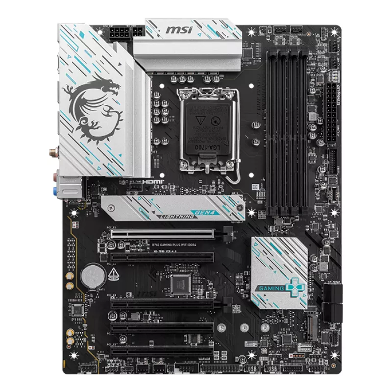 MSI B760 GAMING PLUS WIFI DDR4 Motherboard Intel B760 LGA 1700 ATX