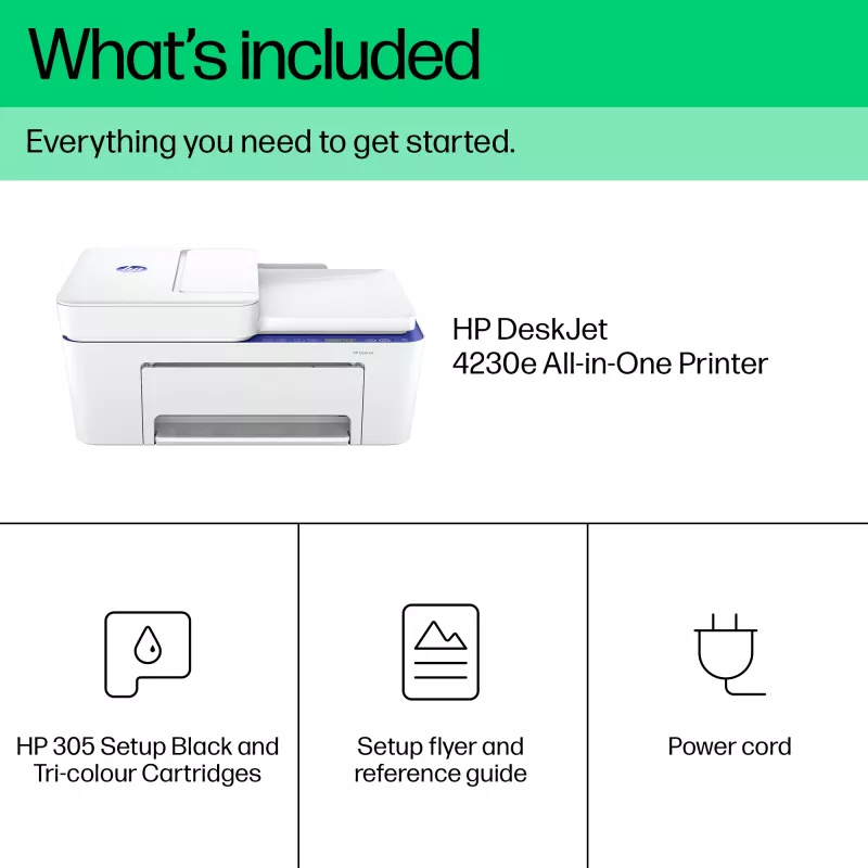 HP DeskJet 4230e kabelloser All-in-One Farbdrucker, Instant Ink; Kopierer, Scanner