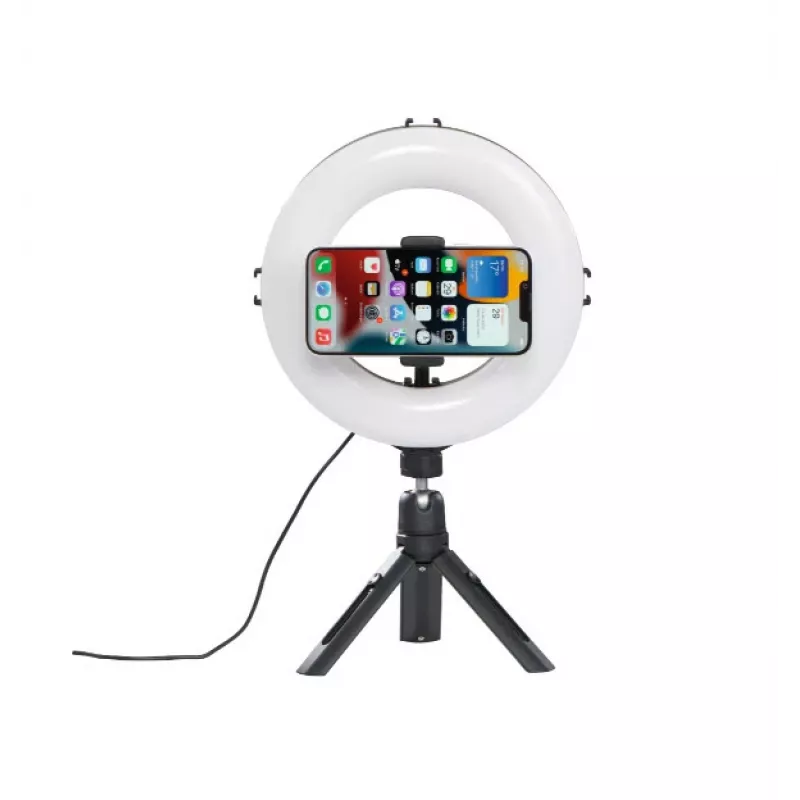Hama SpotLight Smart 80 II LED-Ringleuchte, Set für Smartphone, mit Mini-Stativ