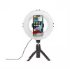 Hama SpotLight Smart 80 II LED-Ringleuchte, Set für Smartphone, mit Mini-Stativ
