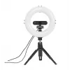 Hama SpotLight Smart 80 II LED-Ringleuchte, Set für Smartphone, mit Mini-Stativ