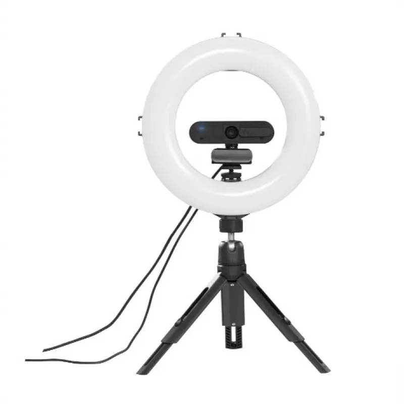 Hama SpotLight Smart 80 II LED-Ringleuchte, Set für Smartphone, mit Mini-Stativ