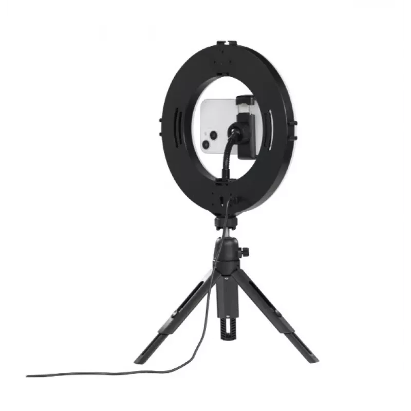 Hama SpotLight Smart 80 II LED-Ringleuchte, Set für Smartphone, mit Mini-Stativ