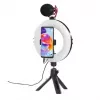 Hama SpotLight Smart 80 II LED-Ringleuchte, Set für Smartphone, mit Mini-Stativ
