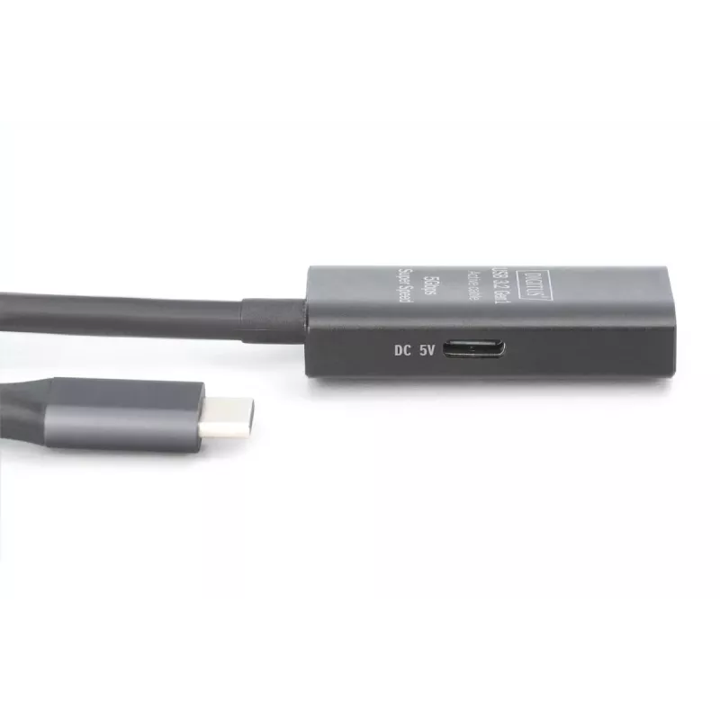 DIGITUS Aktives USB-C-Verlängerungskabel – 5G USB 3.2 Gen1 USB-C – USB-A (M/F) – 10 m