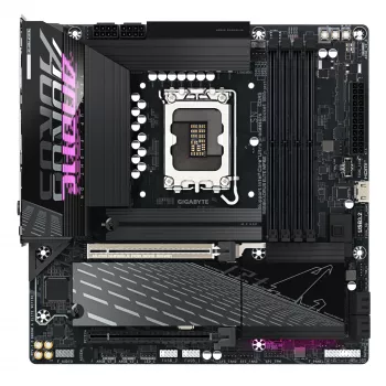 GIGABYTE B860M AORUS ELITE WIFI6E Mainboard - Intel Core Ultra Series CPUs, 12+1+2+1 Phasen VRM, bis zu 9200 MHz DDR5, 1xPCIe 5.0 + 2xPCIe 4.0 M.2, 2,5 GbE LAN, WIFI 6E, Thunderbolt