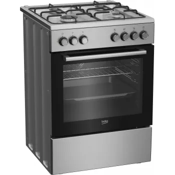 Beko FBE62130GXDN Herd Freistehender Herd Elektro Gas Schwarz