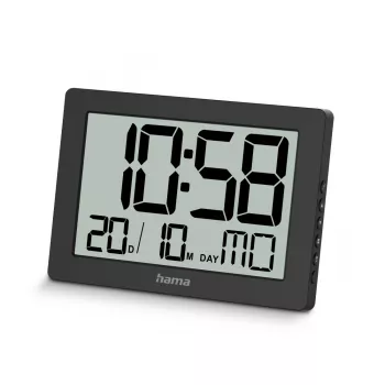 Digitaluhr Hama 00222230 Rechteckig Schwarz Wand/Tisch Batterie