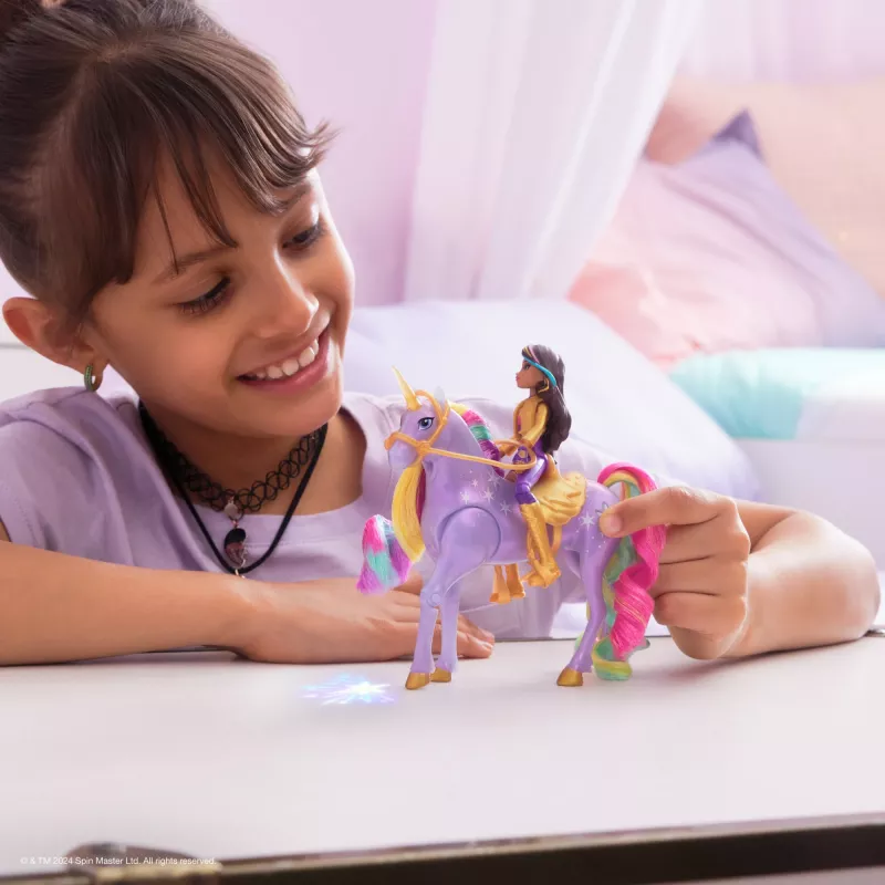 Spin Master Unicorn Academy 6067325 Licht-Magie Wildstar und Sophia Puppen- und Einhorn-Figurenset, ab 4 Jahren