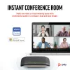 HP Poly Sync 10 USB-A USB-C Speakerphone, PC, Silber, 0.715 m, IP64, Windows 10, Windows 11, MacOS