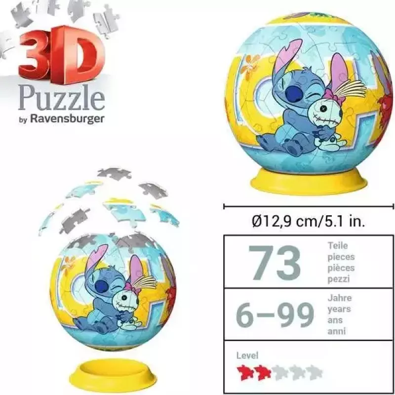 Ravensburger Disney Stitch 3D Puzzleball, 72 Teile