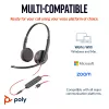 HP Poly Blackwire 3225 Stereo-USB-C-Headset +3,5-mm-Klinkenstecker +USB-C/A-Adapter (Bulk)